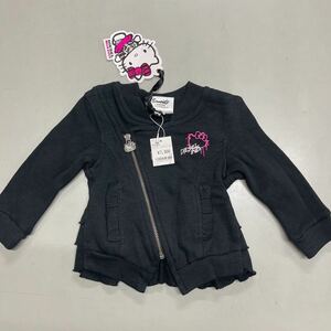 DIESEL HELLO KITTY コットン ライダース 未使用 ディーゼル ハローキティ キティちゃん キッズ 子供服 kids ブラック 黒 3M スウェット