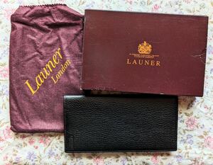 新品未使用 LAUNER LONDON ロウナー ロンドン　英国王室御用達 長財布 箱付き