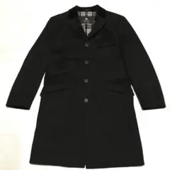 極美品 BURBERRY BLACK LABEL カシミヤ混 ウールコート M