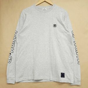 261473【Lサイズ】M&M CUSTOM PERFORMANCE PRINT L/S TEE 袖プリント 長袖 Tシャツ グレー 23-MT-007 ロンT エムアンドエム