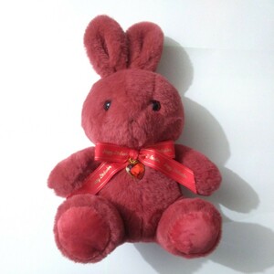 Happy Birthcolor Rabbit ハッピー バースカラー ラビット ぬいぐるみ 1月 ガーネット 勝利 真実 タグ付き 未使用品 バースデー 28cm Heart