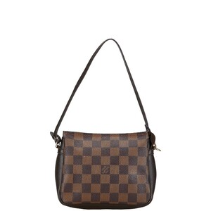 ルイ ヴィトン ダミエ トゥルース メイクアップ ショルダーバッグ N51982 ブラウン PVC レザー レディース LOUIS VUITTON 【中古】