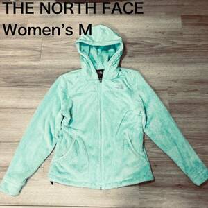 【送料無料】THE NORTH FACE ナイロンボアジップアップパーカー　パステルカラー緑　レディースMサイズ　ザノースフェイス