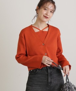 「N.（N. Natural Beauty Basic）」 ニットアンサンブル MEDIUM オレンジ レディース