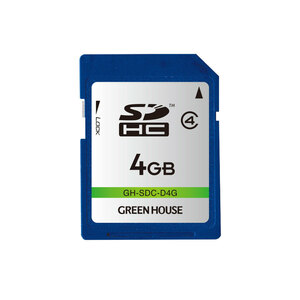 同梱可能 SDカード 4GB SDHCカード グリーンハウス GH-SDC-D4G/7991