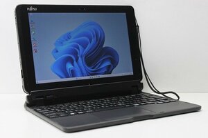 1円スタート ノートパソコン 2in1PC WPS office搭載 富士通 ARROWS Tab Q507/PB ATOM Z8550 メモリ4GB SSD64GB カメラ タブレットPC タッチ