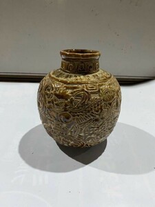 柏0725 花器 壺 古美術 花瓶 古玩 壷 時代物 中国美術 花入 美品