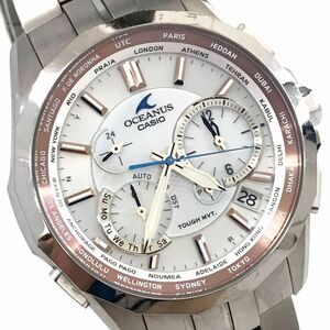 美品 CASIO カシオ OCEANUS オシアナス マンタ 腕時計 OCW-S2400PG-7AJF 電波ソーラー タフソーラー チタン マルチバンド6 動作OK 箱付き