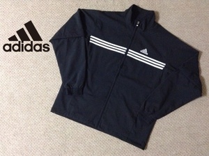 ★中古★アディダス ゴルフ メンズ ジャケット Mサイズ 黒 ブラック ワンポイント 刺繍ロゴ adidas GOLF 10s 古着 オールド ヴィンテージ