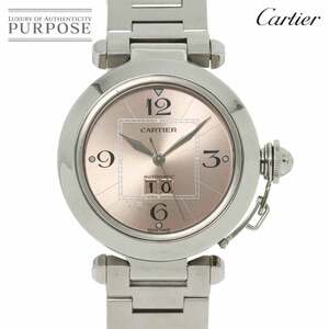 カルティエ Cartier パシャC ビッグデイト W31058M7 ボーイズ 腕時計 ピンク 文字盤 オートマ 自動巻き ウォッチ Pasha C 90230051