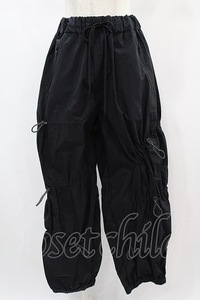 LAND by MILKBOY / NYLON LOOPY PANTS ブラック H-25-01-02-043-MB-PA-KB-ZH