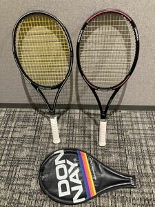 ①DONNAY ドネー テニスラケット 2本セット Pro Graphite GRAPHITE LADY GRAPHITE COMPOSITE MIDSIZEケース付き メンズ レディース