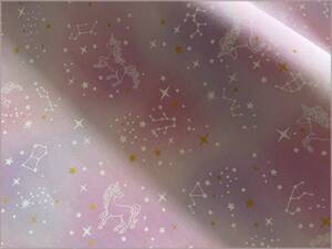 mets★7m*ユニコーン星*オックス*purple pink*コットン*生地1B