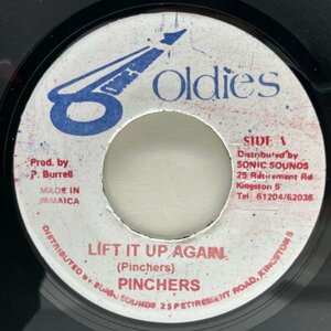 JAプレス 7インチ PINCHERS Lift It Up Again (Sonic Sounds Oldies) ピンチャーズ Dancehall 45RPM.