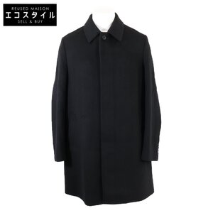 美品/国内正規 Dior HOMME ディオールオム 733C393Z3183 カシミヤｘウール ステンカラー コート 48 ブラック メンズ