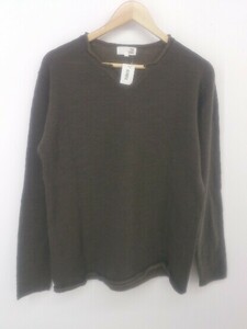 ◇ green label relaxing UNITED ARROWS Vネック 長袖 ニット プルオーバー サイズL ダークブラウン メンズ P