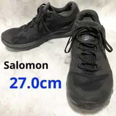 【SALOMON】(27) トレッキングシューズ メッシュスニーカー 黒