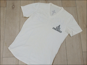 ★DSQUARED2★ ディースクエアード Vネック Tシャツ ホワイト Sサイズ ★正規品★