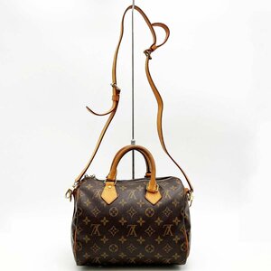 LOUIS VUITTON ルイ・ヴィトン スピーディ25 バンドリエール モノグラム ショルダーバッグ ブラウン PVC レディース メンズ M40390 USED