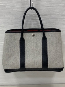 ☆ 1円セール ☆ クリスマス限定 ボルディックリボン HERMES エルメス ガーデンパーティ PM トワルアッシュ ネゴンダ トートバッグ