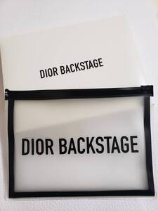 新品★DIOR バックステージ ポーチ♪ノベルティ♪DIOR BACKSTAGEロゴ入りビニールポーチ★非売品