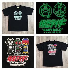 ★蓄光★ 仮面ライダー × マイロ Tシャツ Lサイズ a bathing ape BAPE baby milo エイプ ベイプ アベイシングエイプ w5