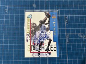 1995 Jerry Stackhouse Signature Rookies Draft Day Draft Gems Signature /533