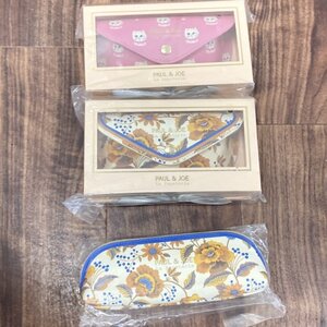 【80】1円～ 未使用品 PAUL&JOE ポール＆ジョー メガネ ペン ケース 筆記用具 おまとめ 3点 眼鏡 ケース レディース 箱付き 保管品