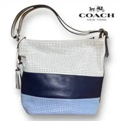 COACH レガシー カーフ ダッフル パーフォレーテッドラグビー F22412