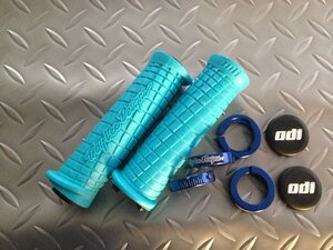 《L30TLAQ-U》odi Tloy Lee Lock-On Grips AQUA/Blue トロイリー ロックオン グリップ アクアブルーｘブルー