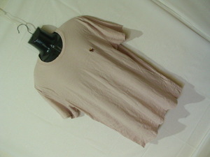 ssy7561 Abercrombie & Fitch アバクロ 半袖 Tシャツ ベージュ系 ■ 無地 ■ ワンポイント刺繍 クルーネック SOFT TEE 大きいサイズ XL