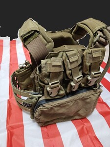 【実物】オードナンス プレートキャリア フルセット！ FSBE フラッシュバンポーチ＆アサルトポーチ付！USMC RECON 海兵隊 コヨーテ 