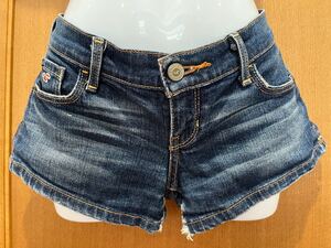 HOLLISTER　ホリスター　デニム　ショートパンツ　ストレッチ　ジーンズ　サイズ１　インポート　鳥　中古