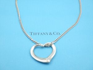 368246【1円スタート】TIFFANY＆Co. ティファニー オープンハート 19mm 925 エルサペレッティ ネックレス 17.7g チェーン60cm