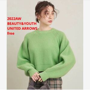 ほぼ新品＊BEAUTY&YOUTH UNITED ARROWS 畦ショートニット