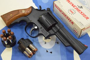 ★コクサイ S&W M19 .357MAGNUM 4in スーパーリアル ポリフィニッシュ カスタム+TANAKA Kフレームスクエアバット用 weight入りグリップ！★