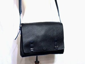 ◆超美品◆FURLA フルラ*本革/シボレザー*ジョーヴェ*ショルダーバッグ*A4/斜め掛け可*ロゴ入り*メンズ*メッセンジャーバッグ*黒/青