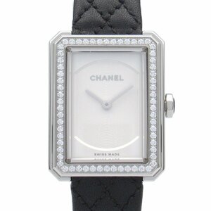 シャネル ボーイフレンド ダイヤベゼル ブランドオフ CHANEL ステンレススチール 腕時計 SS/革 中古 レディース