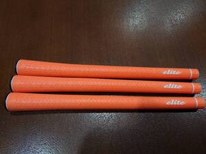 ☆ 新品 3本 エリート グリップ ワイルド オレンジ バックライン無し Elite Grips Y 360 SH WILD ORANGE No backline ☆