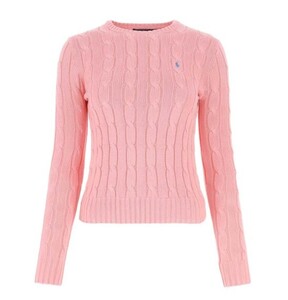 大人気 Polo Ralph Lauren レディース ラウンドネック ケーブルニット セーター アウトレット 211891640004 Pink ピンク Lサイズ D559-B13