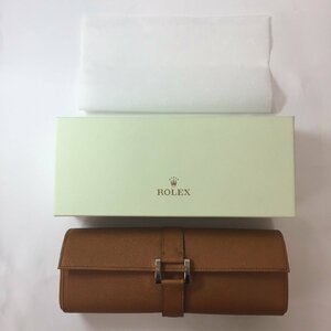 ROLEX ロレックス ウォッチケース 腕時計ケース ポーチ トラベルケース 携帯ポーチ3本用 ノベルティ 非売品 本革