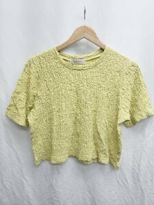 ◇ ◎ ●未使用● select MOCA タグ付き ショート丈 半袖 Tシャツ カットソー サイズF イエロー レディース メンズ P