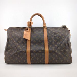 ルイヴィトン キーポル50 ボストンバッグ M41426 モノグラム ネームタグ・ポワニエ付　LOUIS VUITTON 旅行鞄 ◆3107/SBS通り店