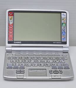 M-8157　【同梱不可】980円～ 現状品　CASIO　EW-V3800H　電子辞書　中国版　中国語　シルバー　通電確認済み　カシオ