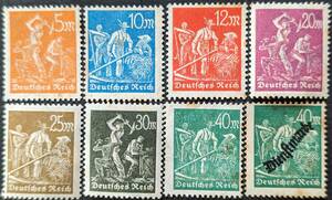 【外国切手】 ドイツ帝国 1922年02月24日/1922年12月01日/1923年05月01日 発行 新しいデイリースタンプ 未使用