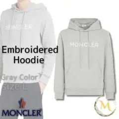 新品未使用・本物保証☆MONCLER ドローストリング パーカー L グレー色