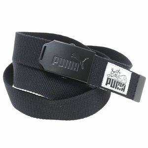 ★プーマ PUMA 新品 メンズ カジュアル スーパープーマ ウェビング ベルト BELT 黒 ブラック [054324-01] 八★QWER QQAA-44