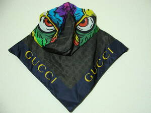 GUCCI グッチ ◇ GG ロゴ 柄 イーグル 鷲 鷹 ナイロン フード ポンチョ パーカー