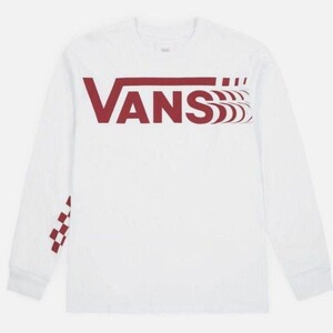 【B品】【S】VANS バンズ ロンT 長袖Tシャツ DISTORTED 白