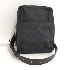 【中古】CHANEL ミニショルダーバッグ ニュートラベルライン ブラック